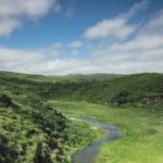 The green and lush valleys of hrifunes nature park hotel in the south of iceland