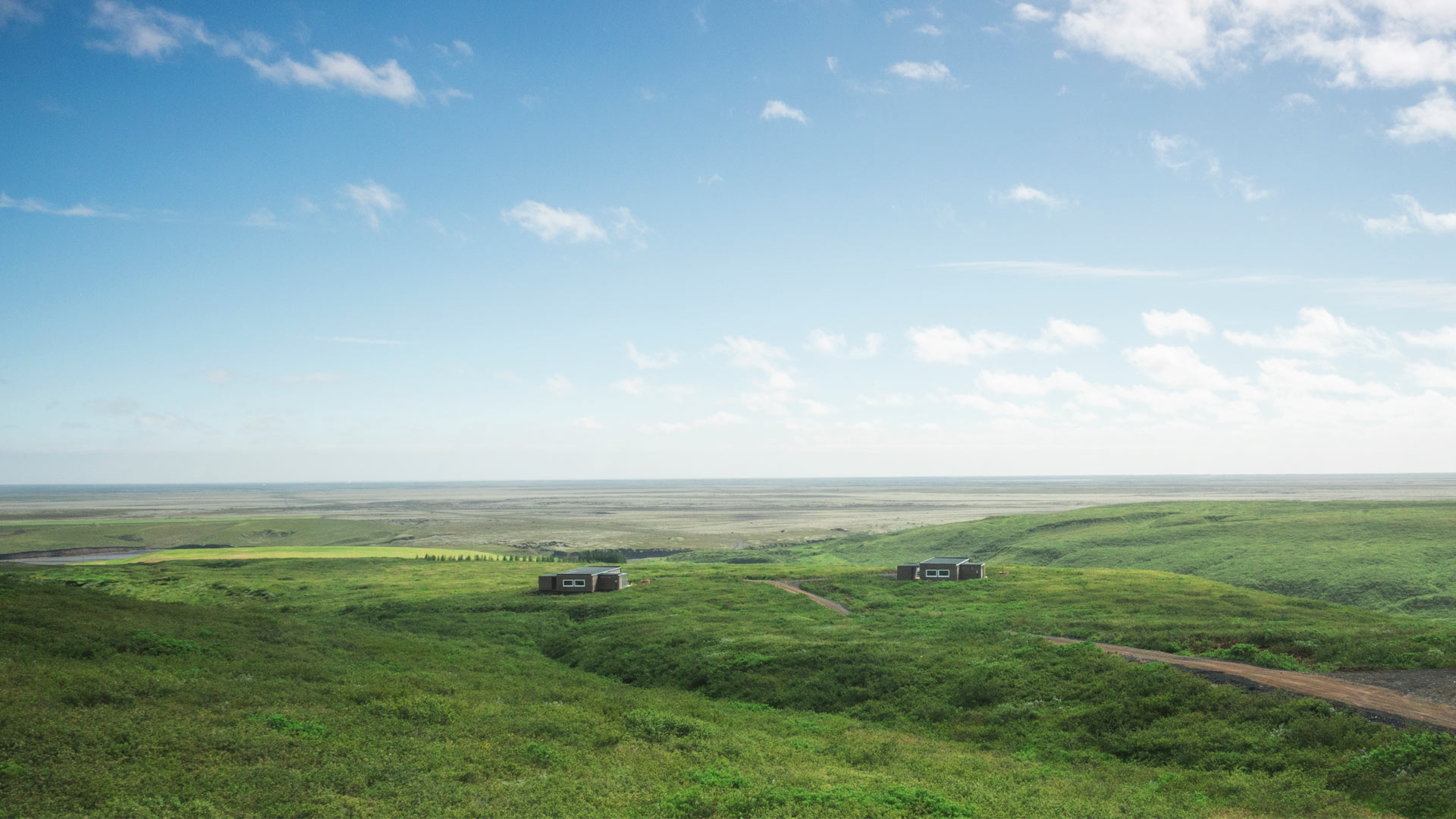 An overview over hrifunes nature park and it's cabins